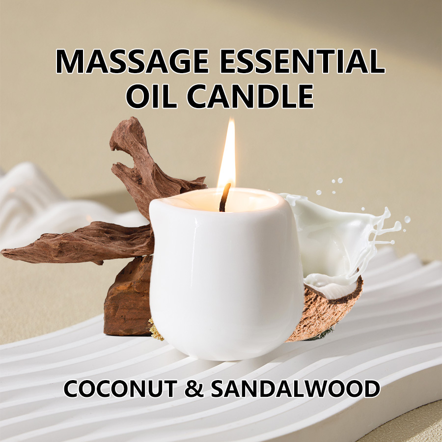 Coconut Wax Flake - Fruity Scented Natural Massage Oil Candle.