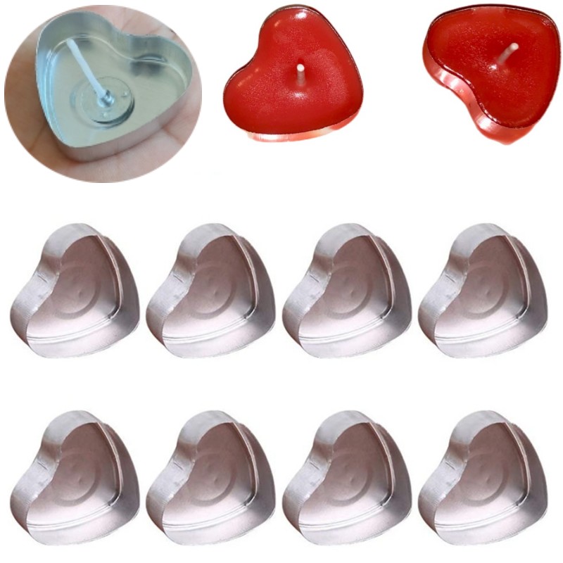 100 Sets Heart shaped Empty Al - Candle Making Course 评论和价格