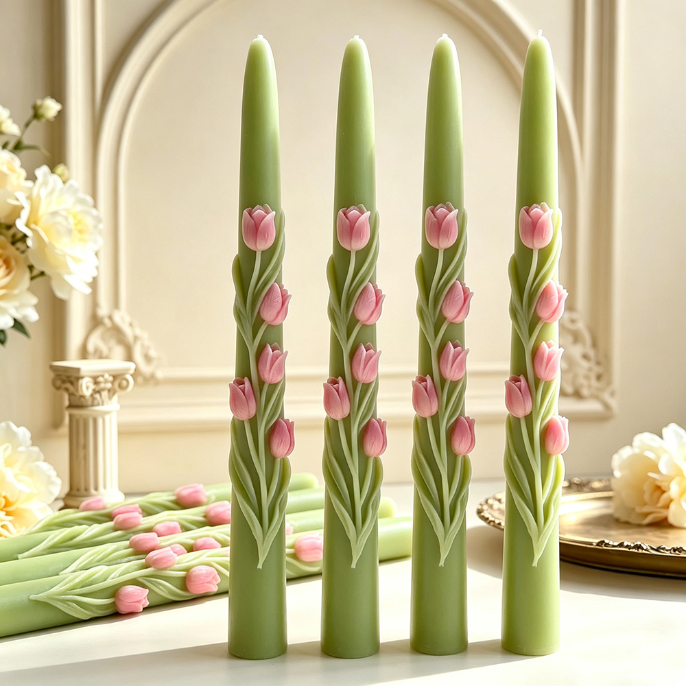 Long Pole Flower Taper Candle  - Candle Making Course 评论和价格