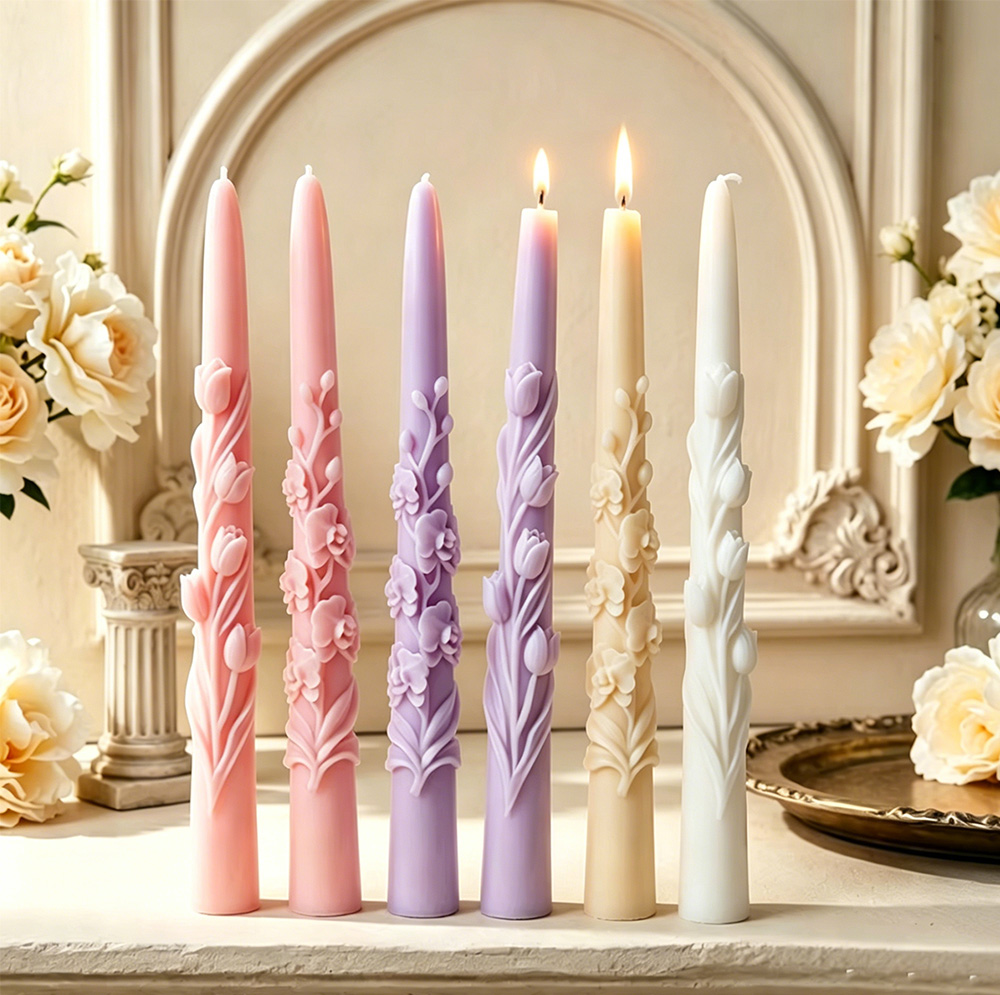 Long Pole Flower Taper Candle  - Candle Making Course 评论和价格
