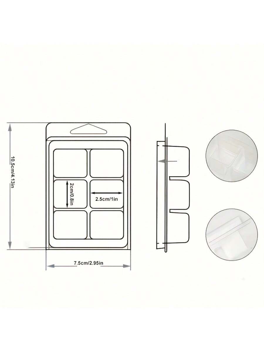 12/24 Pieces Rectangular 6-Hol - Candle Making Tips 评论和价格