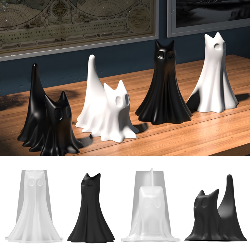 Ghost Cat Halloween Desktop Or - Candle Making Factory 评论和价格