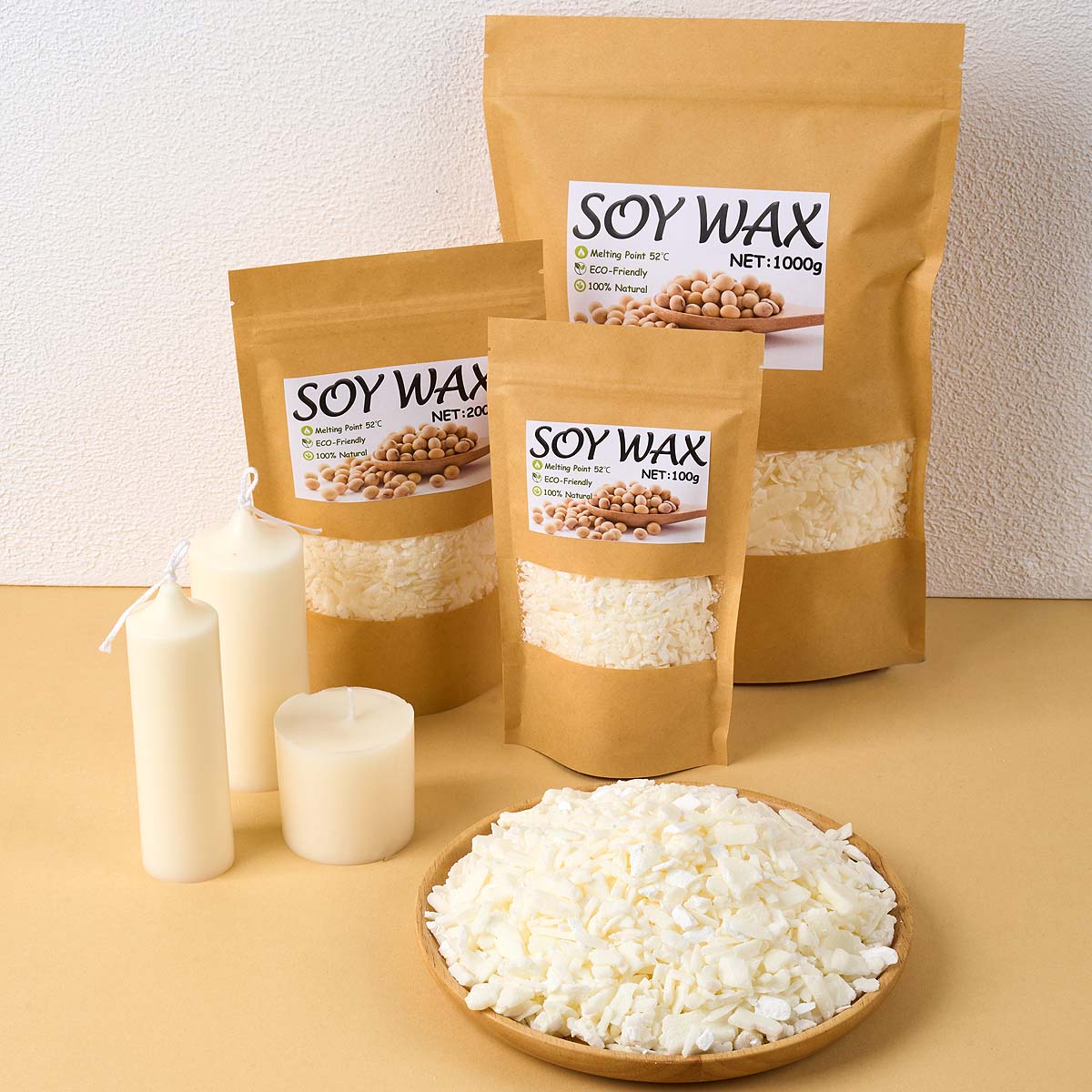 1 Pounds Pure White Soy Wax Fo - Candle Making Kits 评论和价格