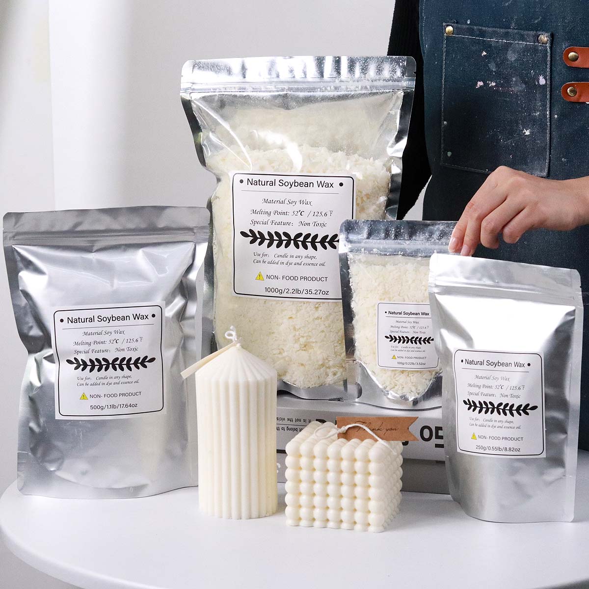 100/250/500/1000g Natural Soy  - Candle Making Kits 评论和价格