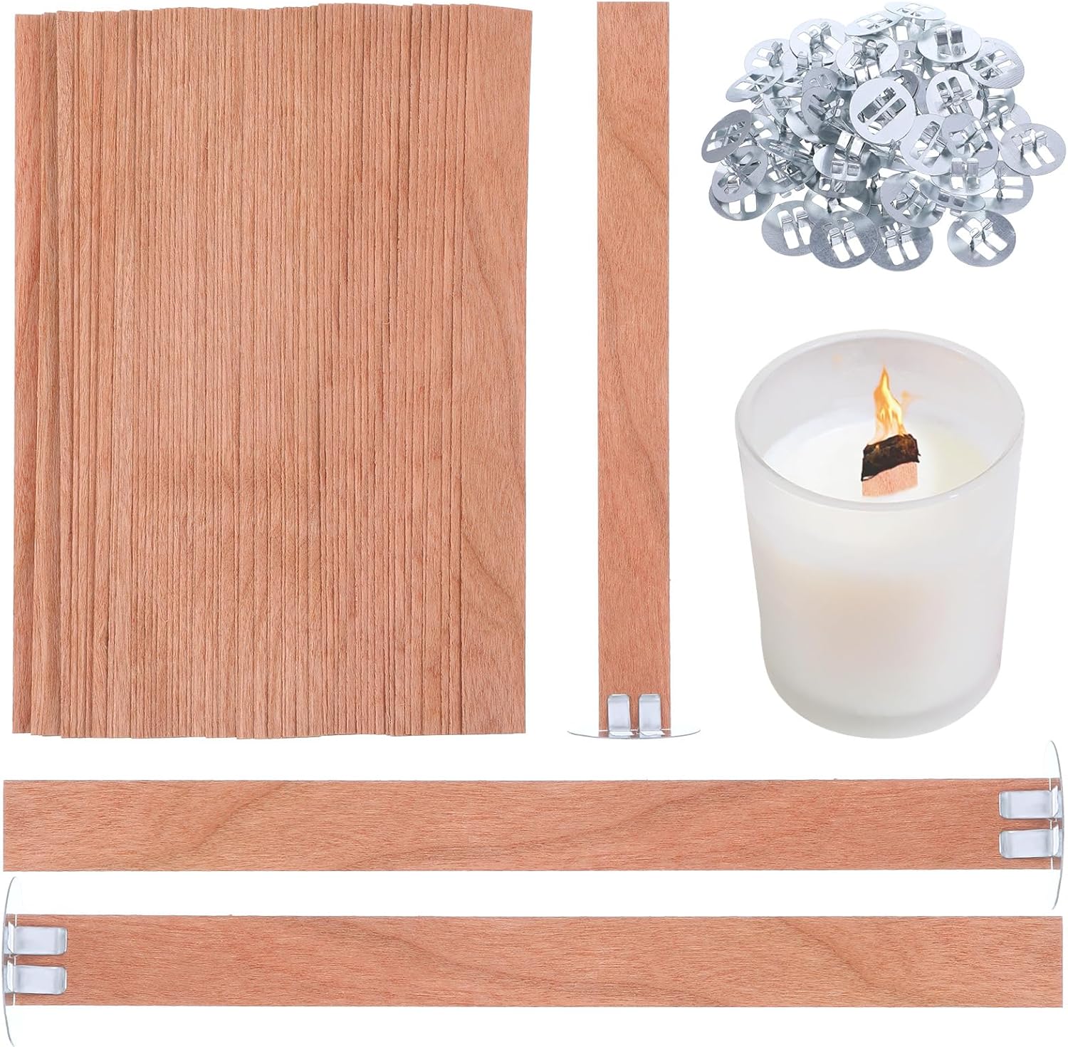 60Pcs Wood Wicks for Candles M - Candle Making Tips 评论和价格