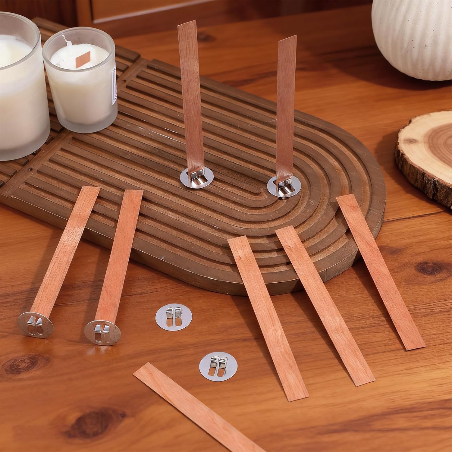 60Pcs Wood Wicks for Candles M - Candle Making Tips 评论和价格