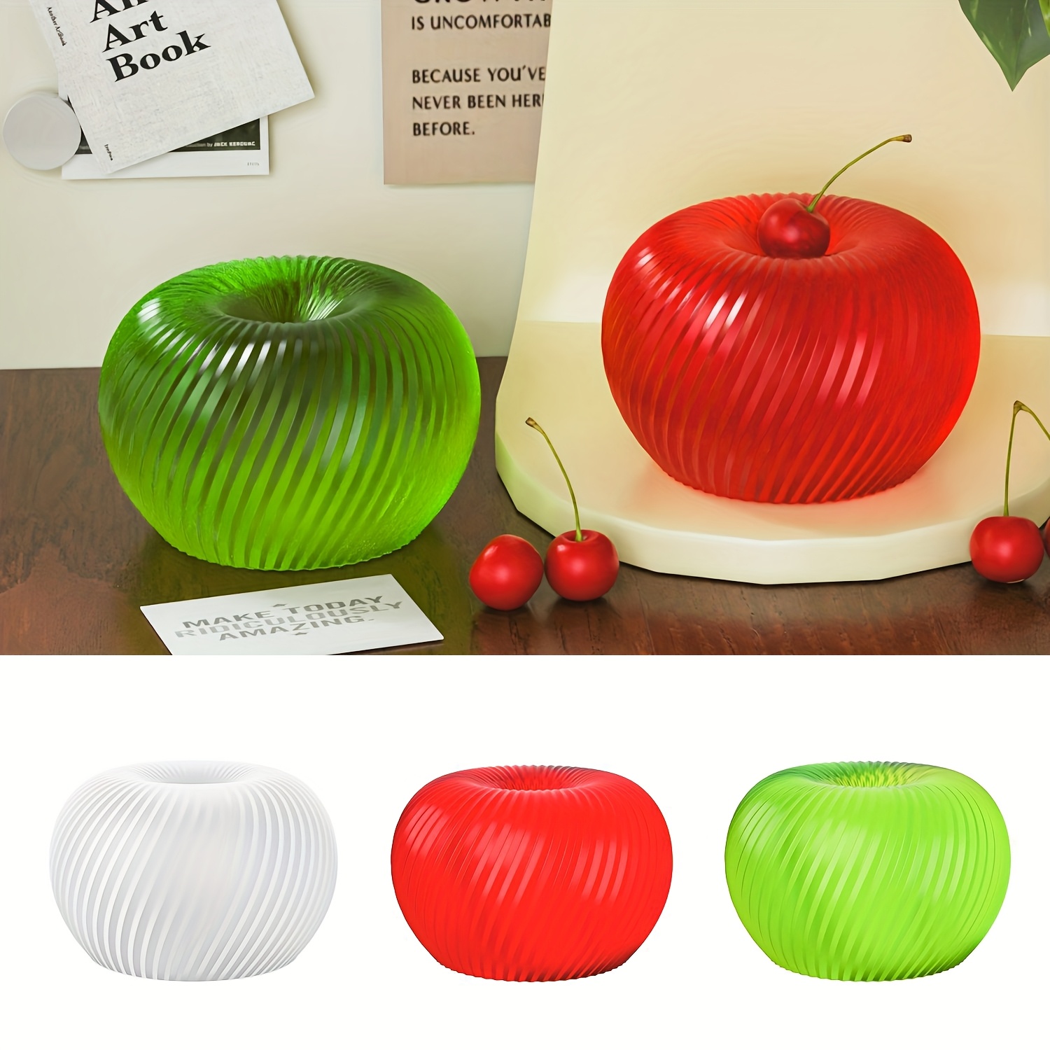 A trendy red apple silicone mo - Candle Making Factory 评论和价格