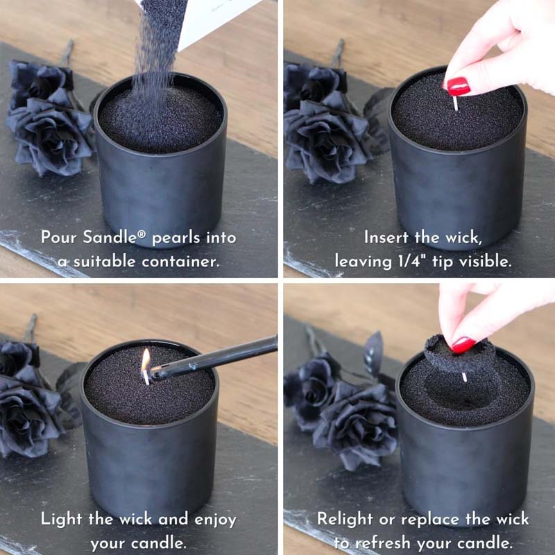 Black Candle Sand with Wick, 2 - Candle Making Course 评论和价格