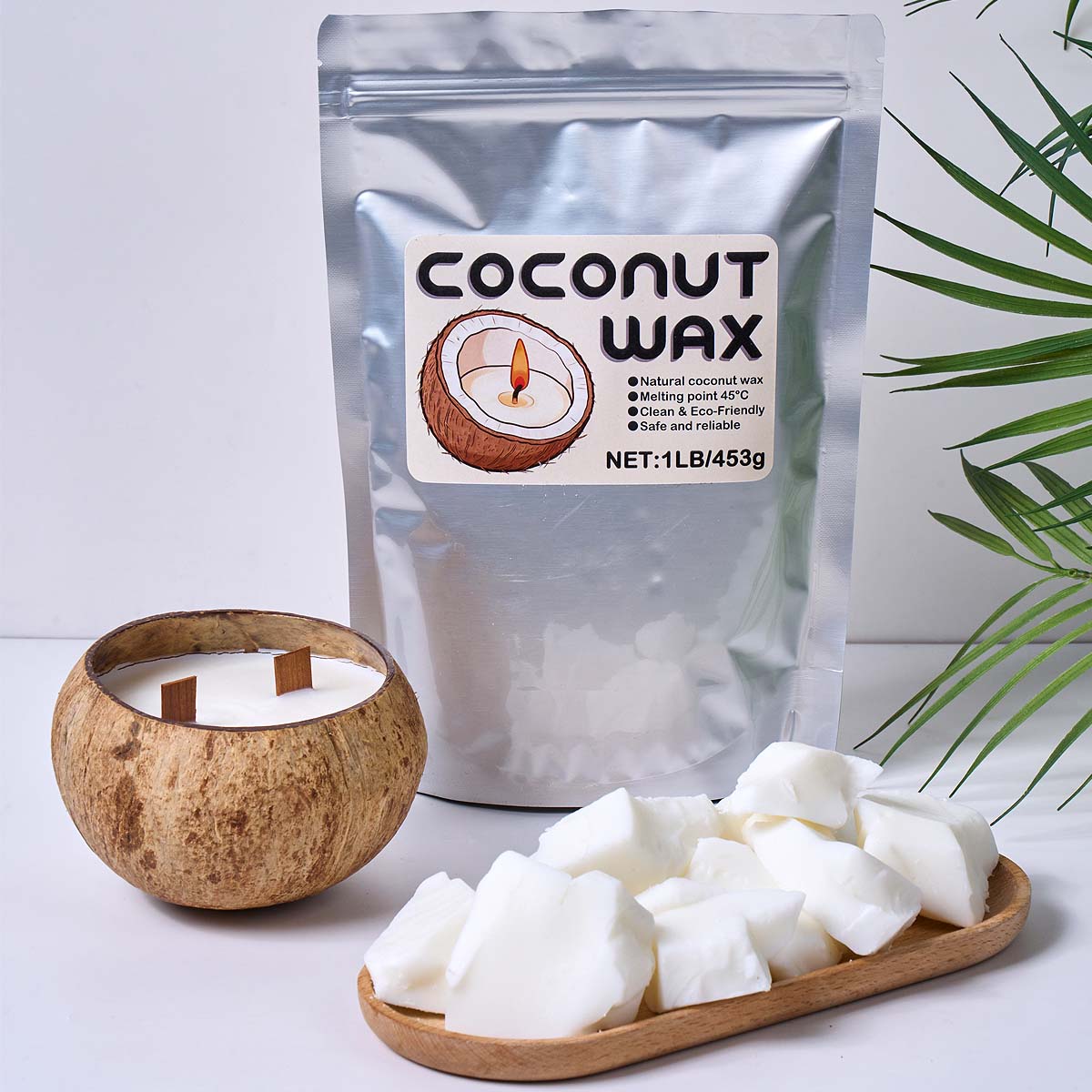 1LB White Coconut Wax Natural  - Coconut Wax Flake 评论和价格